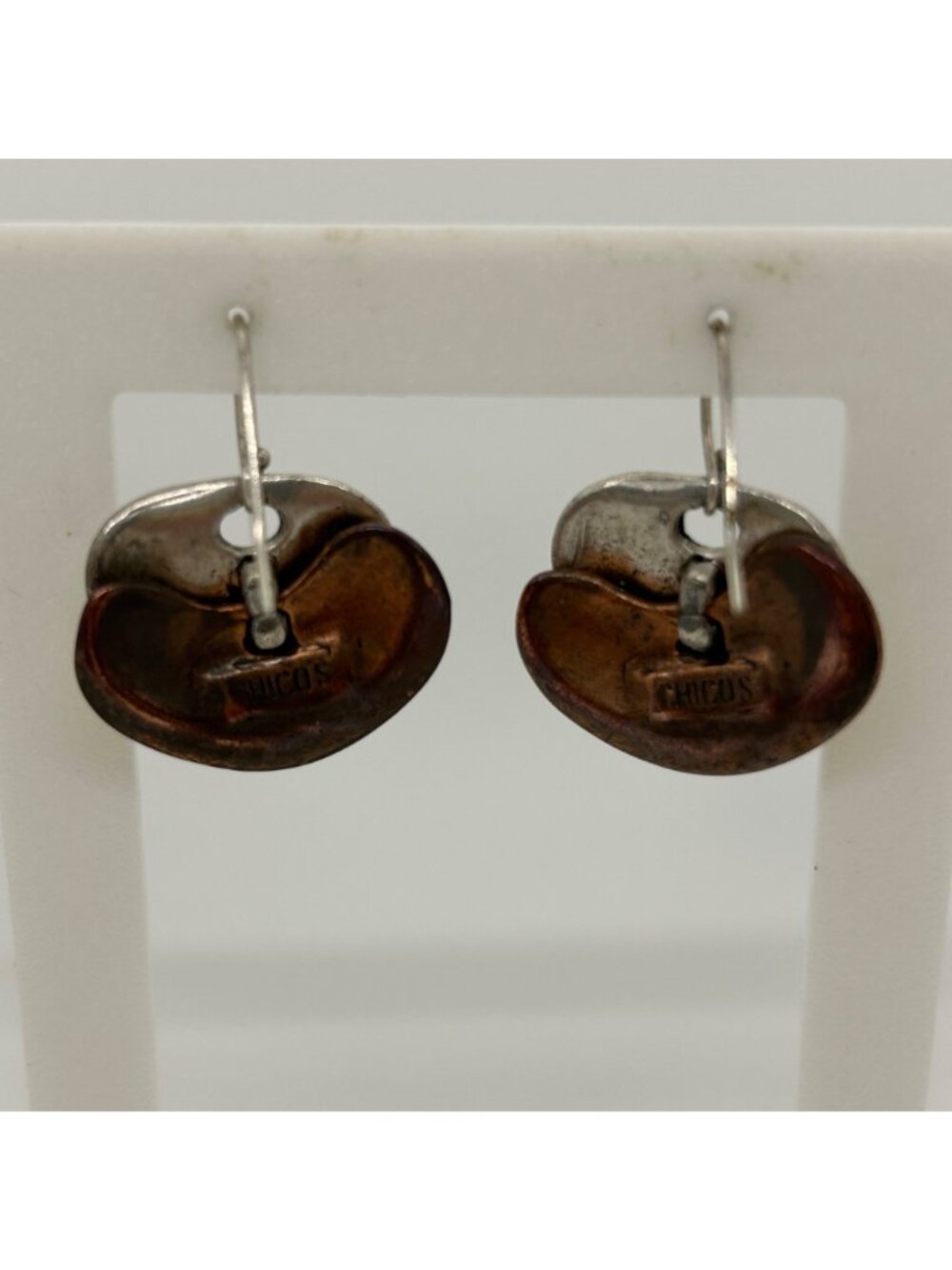 Chicos & Mother Of Pearl Earring Lot Hoop Drop Mixed Metal Pierced Dangle - Picture 7 of 9